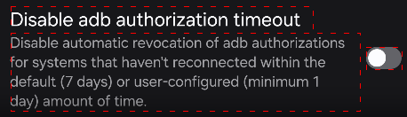 The option in Developer Options.