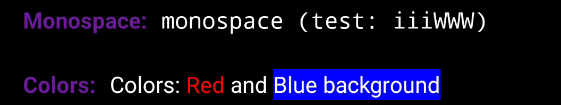 Two lines of formatted text.